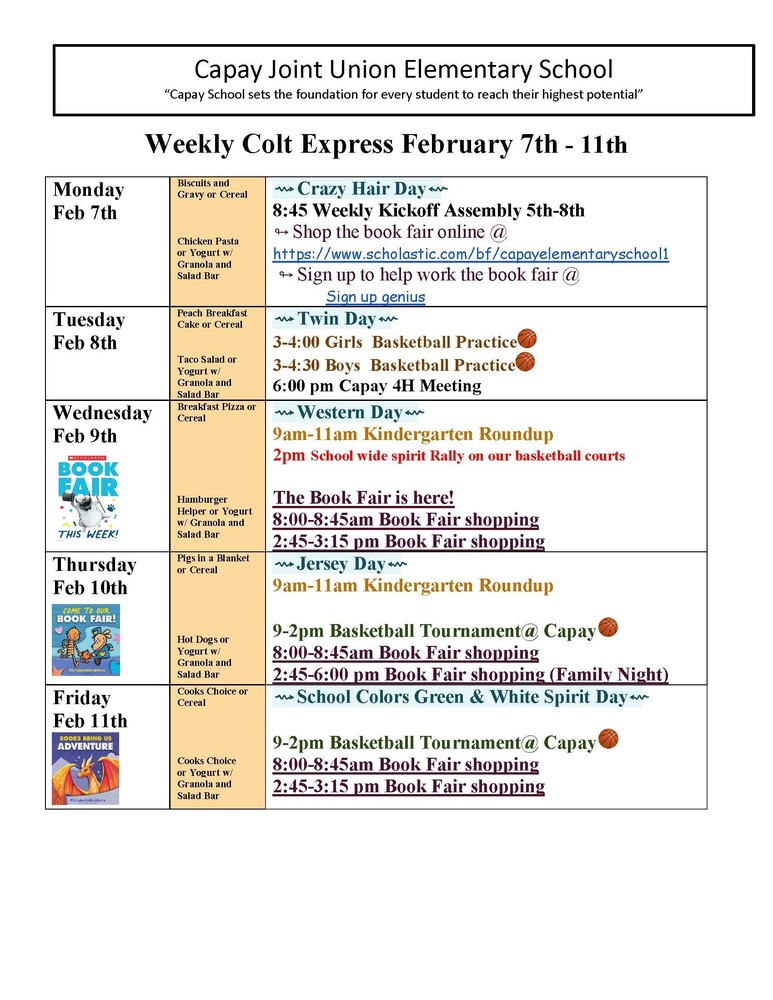 Weekly Colt Express Feb 7th - 11th