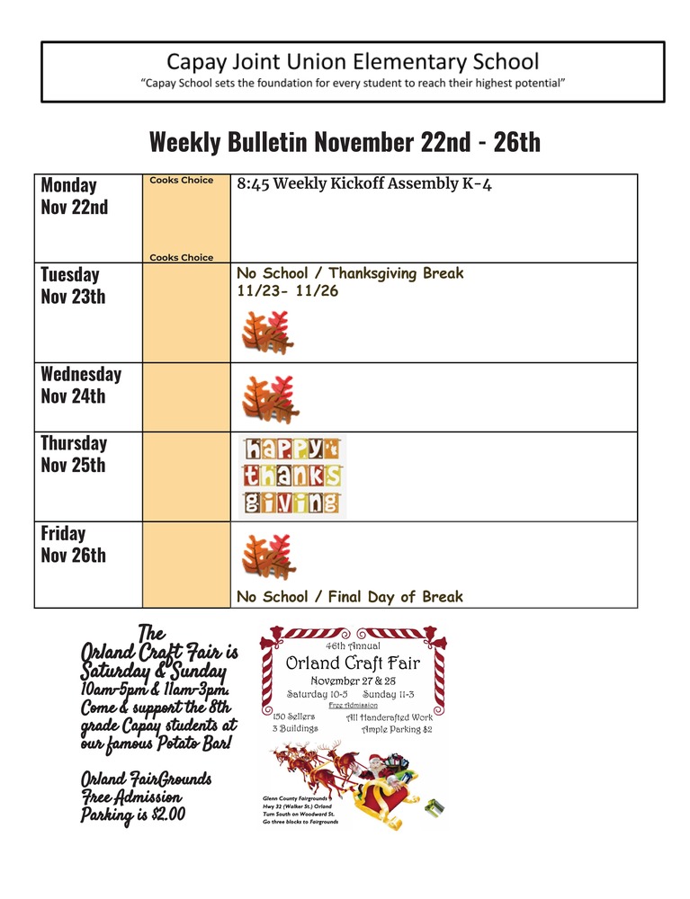 Weekly Colt Express Nov 22nd - Nov 26th