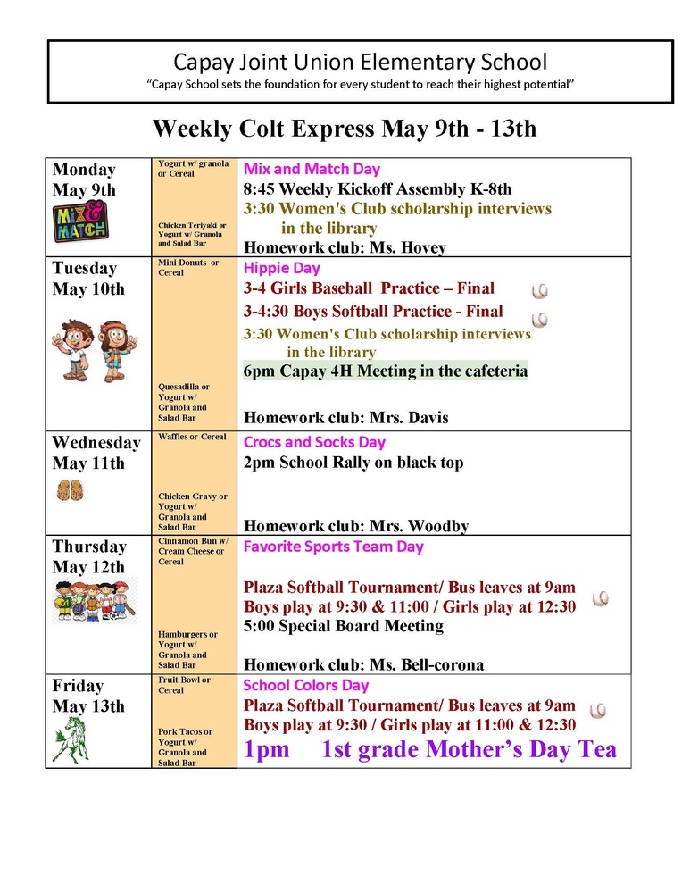 Weekly Colt Express May 9th - 13th 