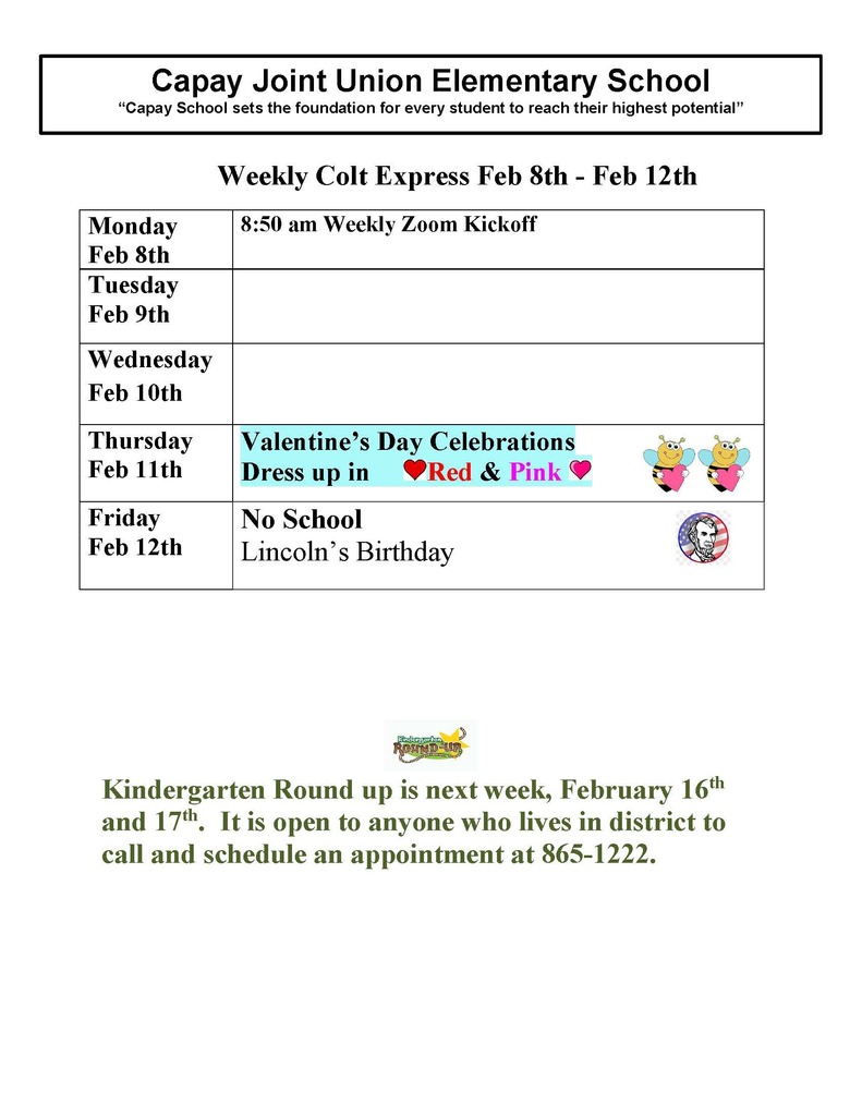 weekly Colt Express Feb 8th - 12th