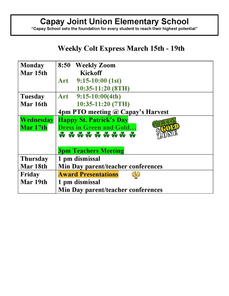 Weekly Colt Express
