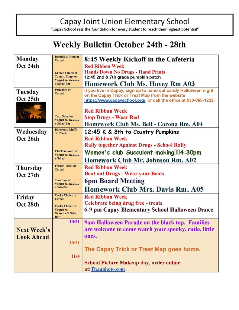 Weekly Colt Express October 24th - 28th