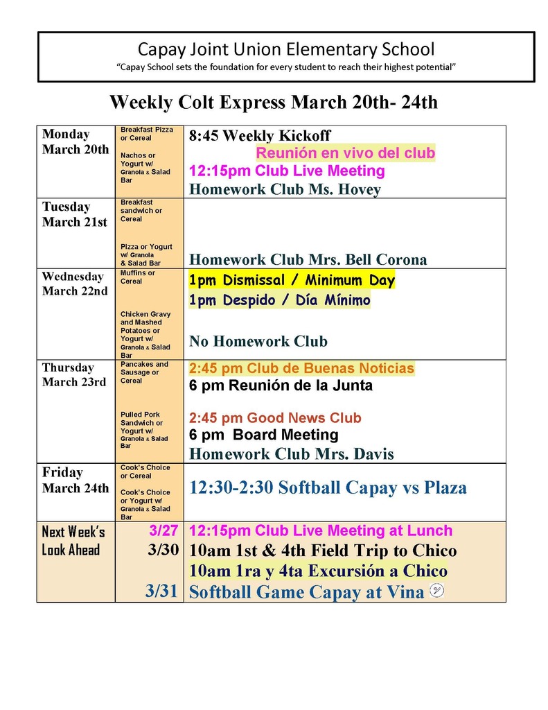 Weekly Colt Express 